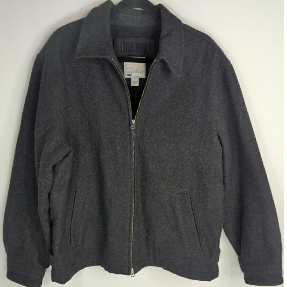 Old Navy Men's Solid Long Sleeve Full Zip Winter Jackets Dark Gray Size Large